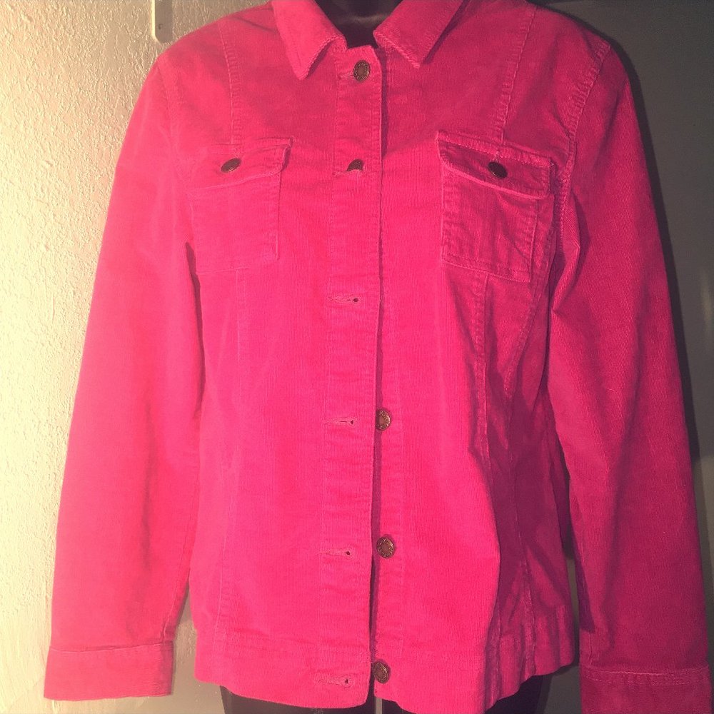 Women Pink Long Sleeve Jacket- VINTAGE